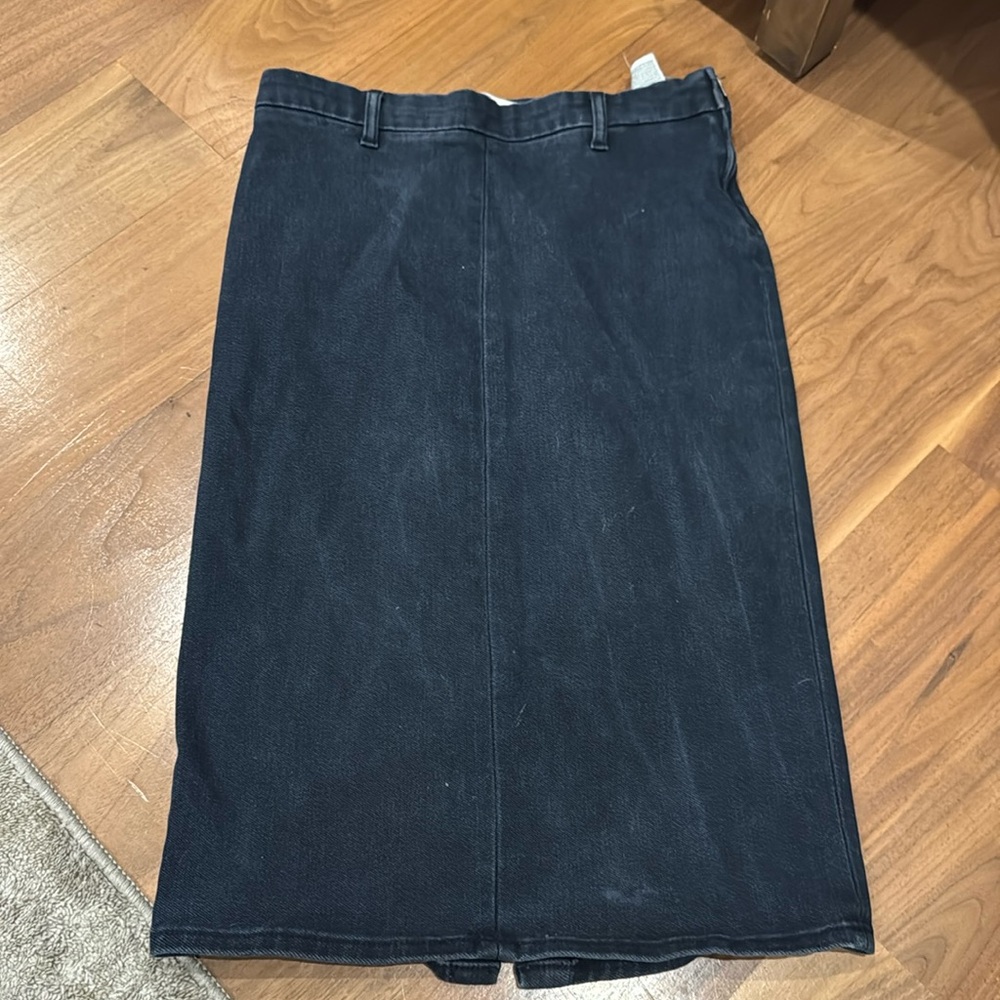 Zara denim pencil skirt navy